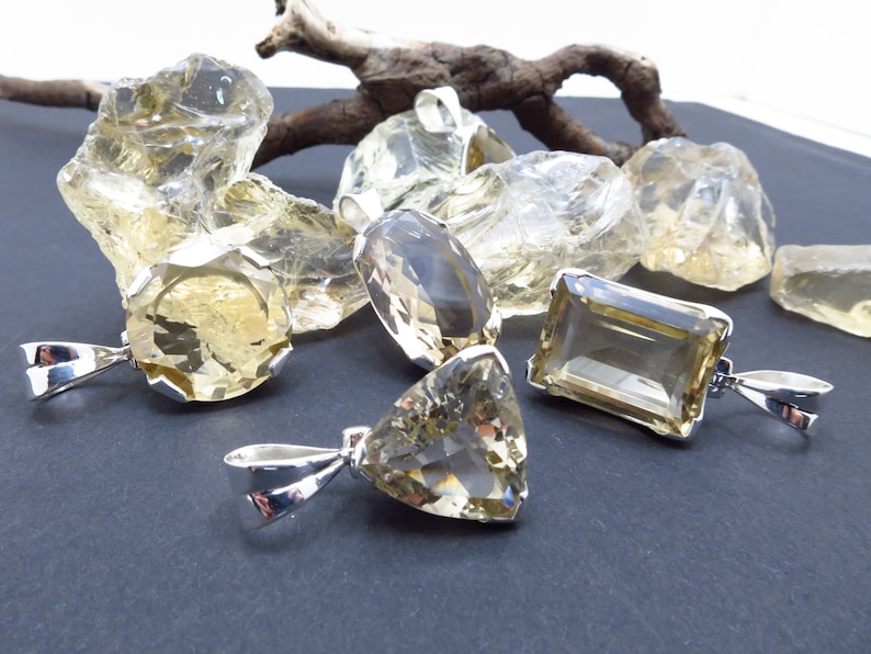 Natural untreated CA3 citrine gemstone handmade pendant set in 925 Sterling Silver faceted Braszil 100/% untreated not burnt yellow natural