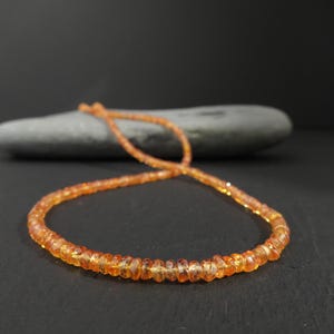 SKN9 Orange sapphire necklace / gemstone necklace high quality gemstones  faceted jewelry orange color birthday summer necklace