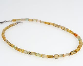 Heliodor-ketting – ketting met natuurlijke gouden beril edelsteen
