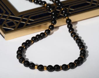 Zwarte Toermalijn Ketting – elegante edelsteenketting gemaakt van natuurlijke schorl-toermalijn