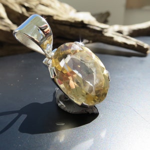 Natural untreated CA8 citrine gemstone handmade pendant set in 925 Sterling Silver Gemstone Citrine faceted Braszil 100% untreated not burnt