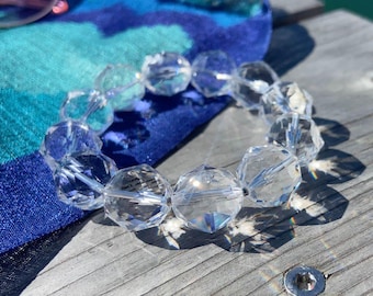 Bracciale in autentico cristallo di rocca – cristallo naturale scintillante