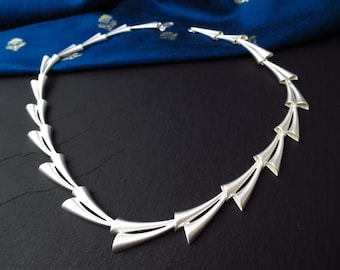 Sterling zilveren ketting van 43,5 cm, massieve kunstenaarsketting