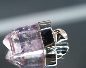 Amethist Namibië Zilveren Hanger, Lengte inclusief oogje 33 mm