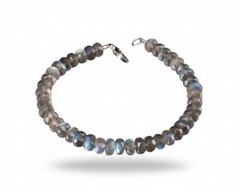 Labradoriet armband stapelarmband edelsteen
