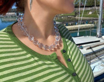 Collana in cristallo di rocca, argento 100% naturale, 45,5 cm, Starcut