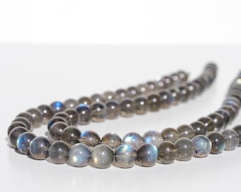 Collana in labradorite, chiusura in argento sterling 925, labradorite proveniente dal Madagascar, pietra naturale