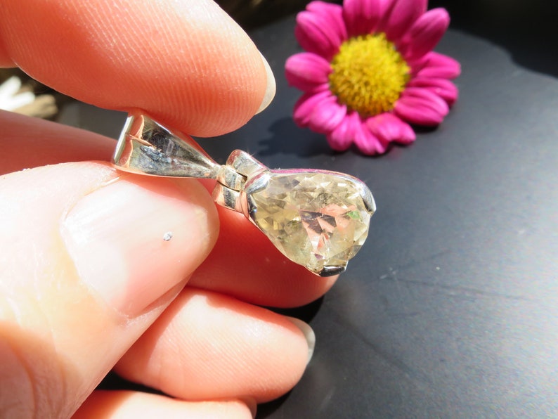 Natural untreated CA3 citrine gemstone handmade pendant set in 925 Sterling Silver faceted Braszil 100/% untreated not burnt yellow natural