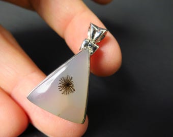 樹枝状瑪瑙ペンダント スターリングシルバー 樹枝状瑪瑙