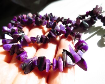 Rarität! Echte Sugilith Kette Collier