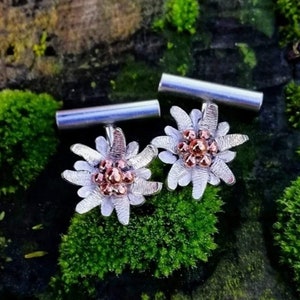 Boutons de manchette fleur d&#39;edelweiss