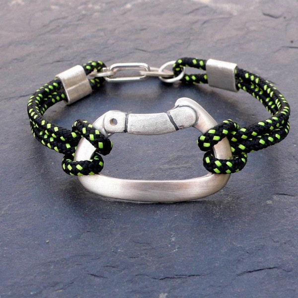 Pulsera mosquetón en plata