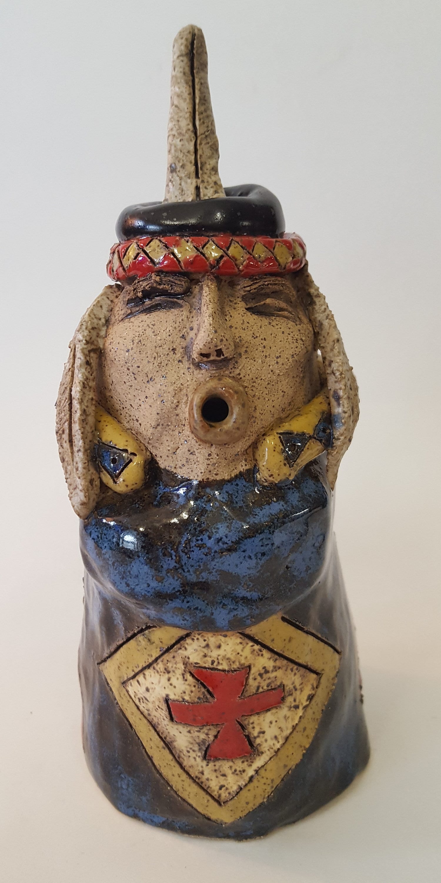 Native American Man Incense Burner Smoker Figurine Folk Art Etsy