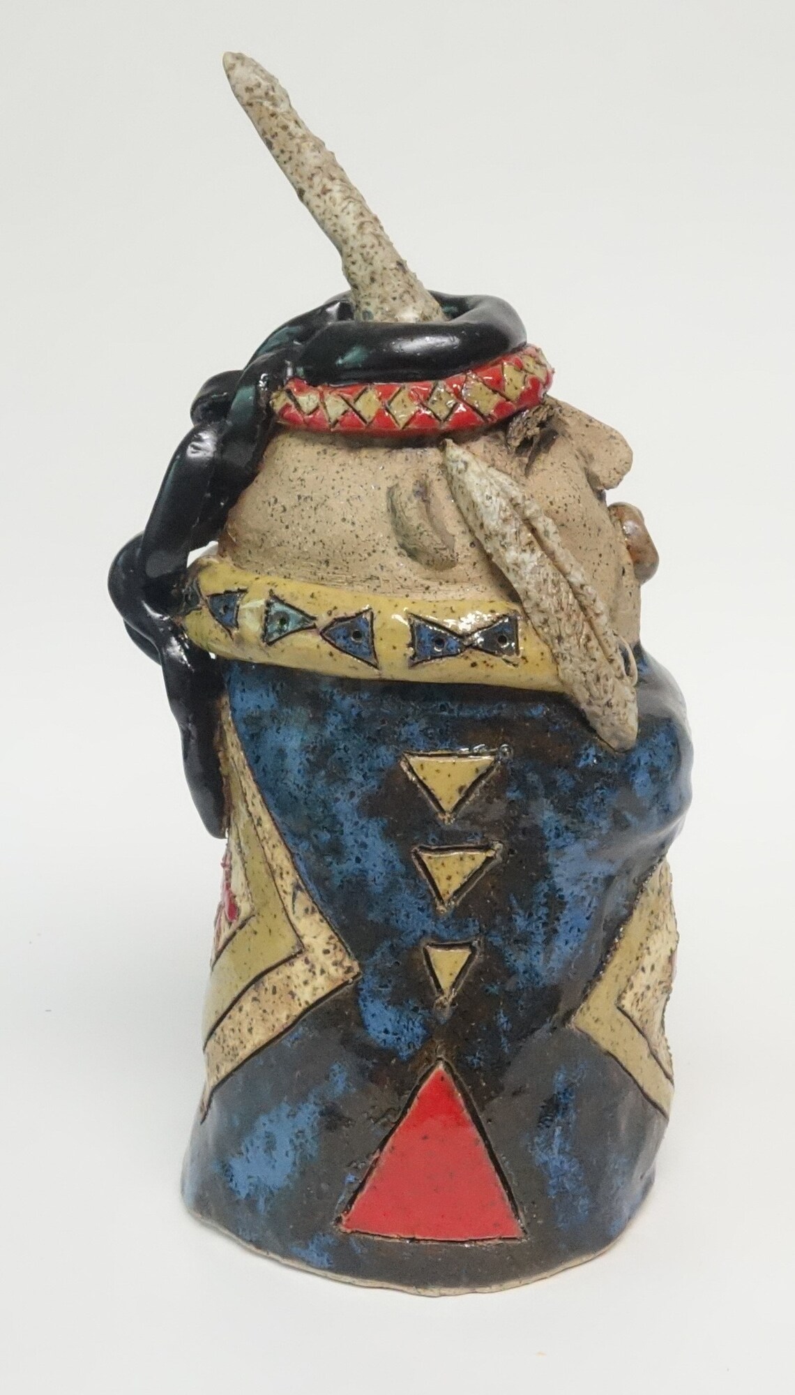 Native American Man Incense Burner Smoker Figurine Folk Art Etsy