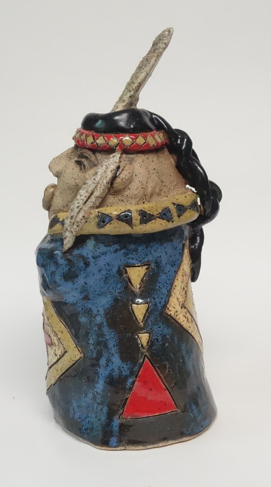 Native American Man Incense Burner Smoker Figurine Folk Art Etsy