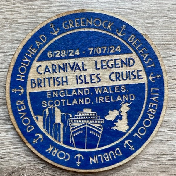 Custom British Isle Cruise Magnet