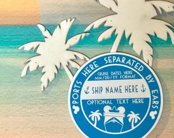 Cruise Magnet Cruise Ornament, Cruise Ornament, Disney Inspired, Cruise,  Personalized, Engraved, Small Gift, Fish Extender,  Stateroom Door