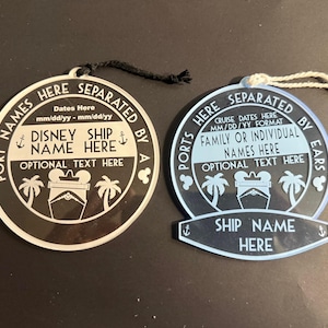 Cruise Ornament, Cruise Ornament, Disney Inspired, Cruise,  Personalized, Engraved, Small Gift, Fish Extender