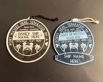 Cruise Ornament, Cruise Ornament, Disney Inspired, Cruise,  Personalized, Engraved, Small Gift, Fish Extender