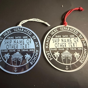 Cruise Ornament, Cruise Ornament, Cruise,  Personalized, Engraved, Small Gift, Fish Extender