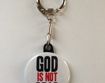 God's Dead Keychain, Handmade Keychain, Jesus, God's not Dead, God is Not Dead, Youth Group. Religious, Christian Keychains