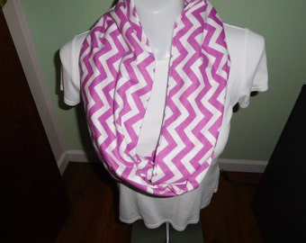 Chevron Flannel Infinity Scarf/ Infinity scarves/ Flannel scarves /Chevron Infinity Scarf/ Women's scarves/pink scarves