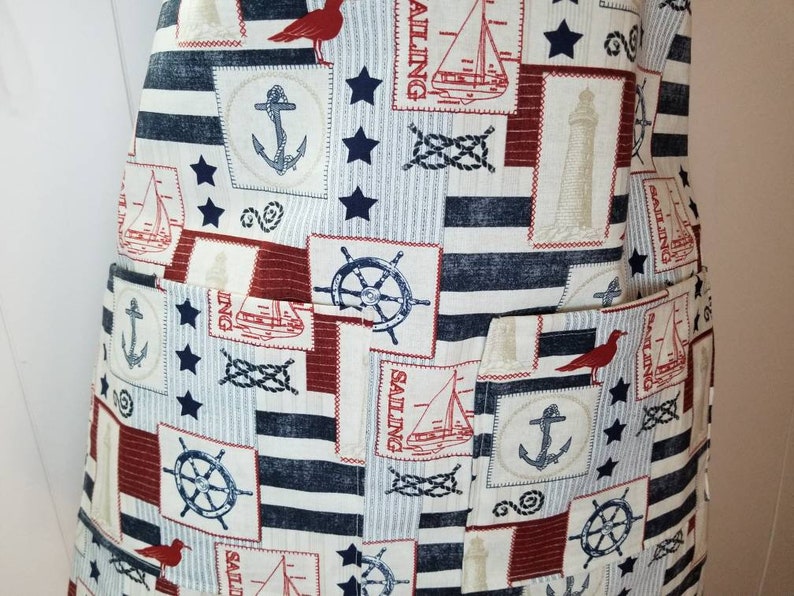 Nautical apronladies apronswomen/'s apronsaprons for womensailboat apronslighthouse apronsMother/'s day giftsteen aprons