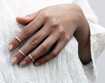 Fingernail Ring, Silver Minimal Ring, Finger Nail Ring, Minimal Nail Ring, Minimal Silver Ring, Concept Ring, Conceptual Jewelry, Strip Ring