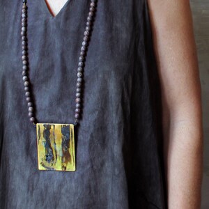 Long pendant necklace, Statement Necklace, Big Necklace, Big Pendant, Boho Necklace, Gemstone Necklace, WabiSabi Necklace, Statement Jewelry