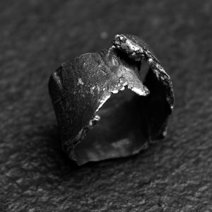 Men Statement Ring, Big Silver Ring, Big Men Ring, Chunky Silver Ring, Oxidized Silver Ring, Sterling Silver Ring, Black Men Ring, Men Gift