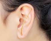 Ear crawler, Gold filled earrings, Minimalist ear climbers, Dainty gold earrings, ear crawler earrings, Ear sweep, Gift for her, Minimal