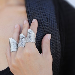 Big Silver Ring, Big Statement Ring, Large Silver Ring, Textured Ring, Organic Silver Ring, Unique Ring, Wide Ring, Large Statement Ring