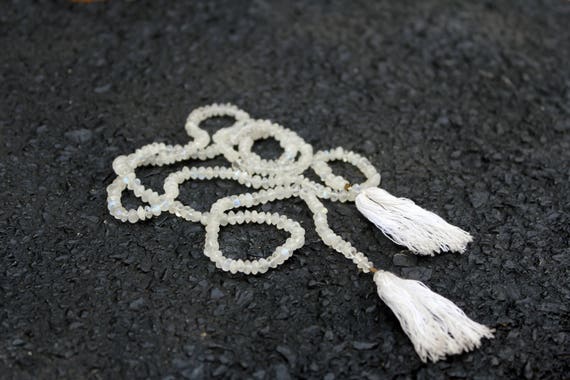 Moonstone Necklace, Moon Stone, White Necklace, Wedding Necklace, Bride Necklace, Boho Bride Jewelry, Long White Necklace, Bride Jewelry