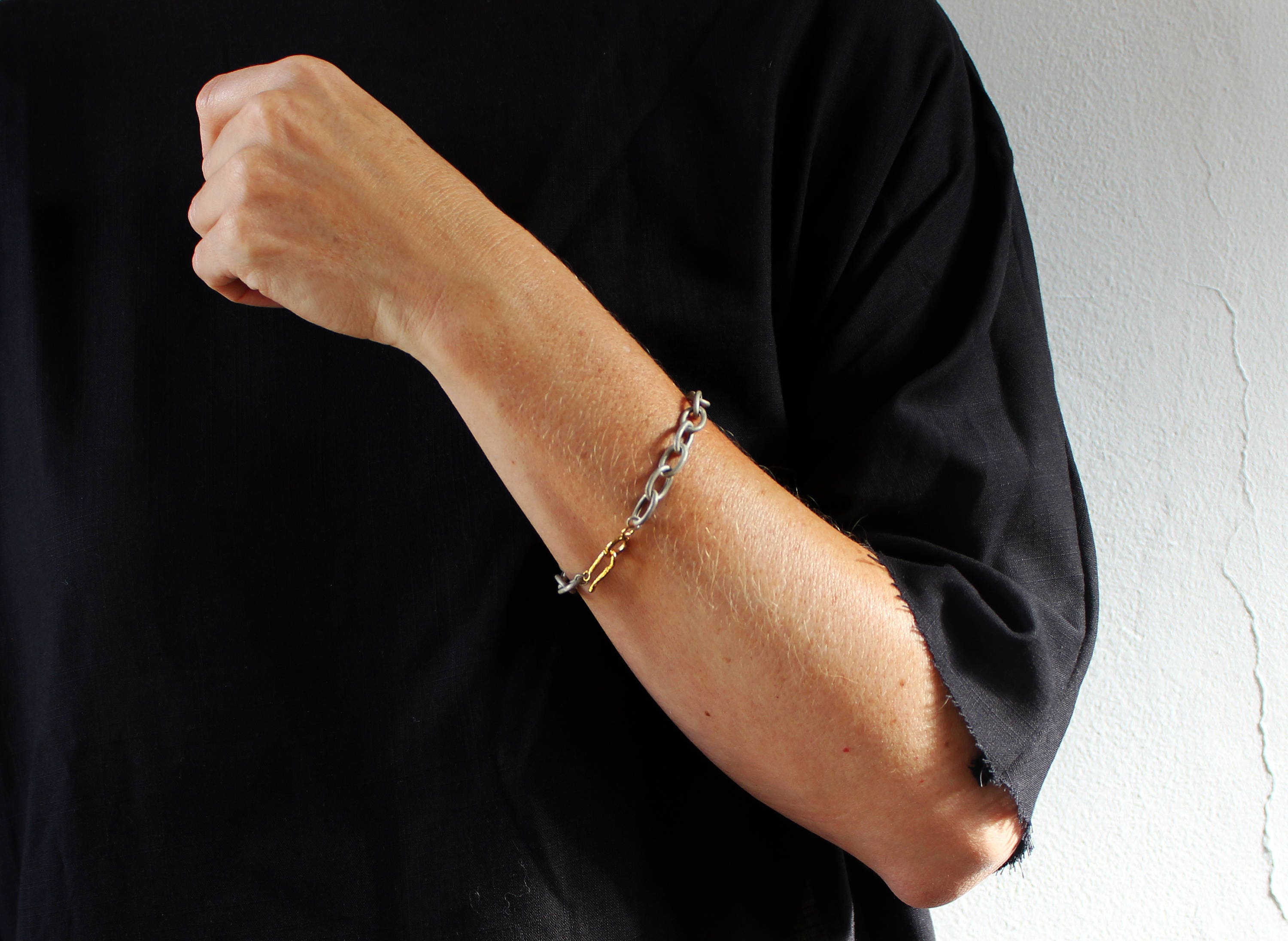 SILVER925 FLAT LINK BRACELET/シルバー/ブレスレット