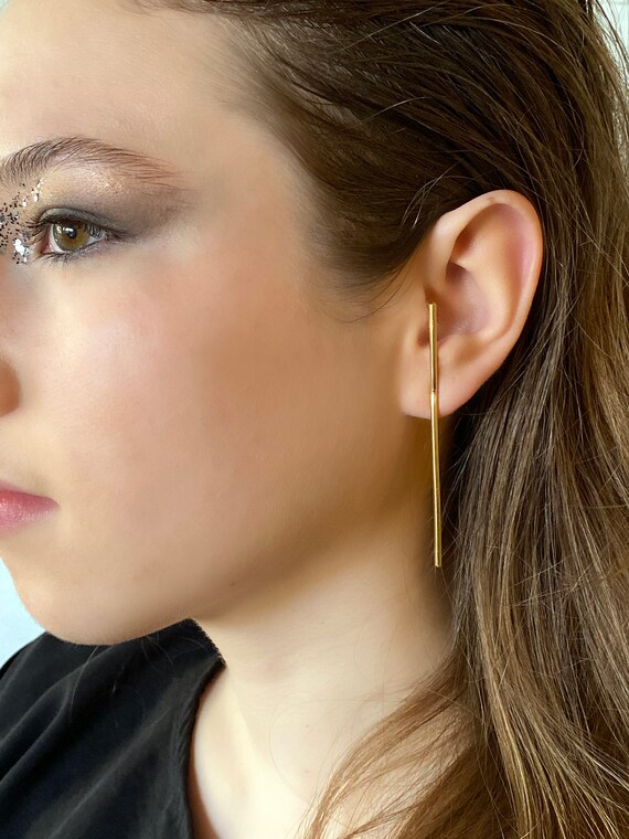 Long line best sale earrings