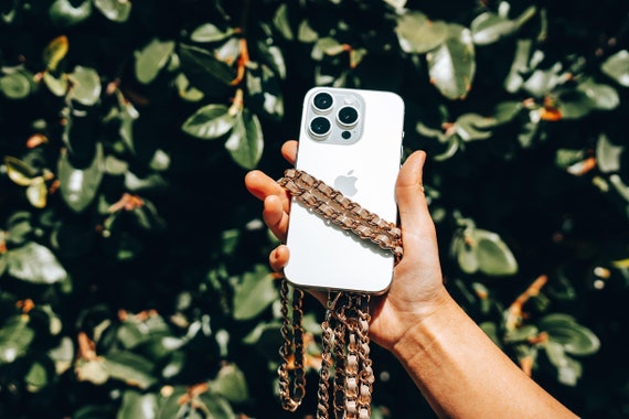 Chanel Inspired Chain Crossbody Phone Strap, Adjustable, Hands
