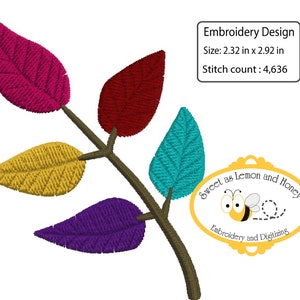 Embroidery machine file FFive Leaf 2 sizes