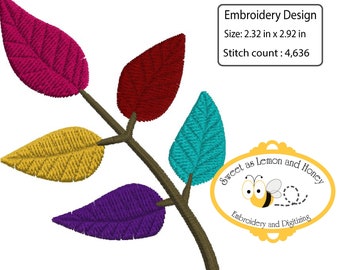 Embroidery machine file FFive Leaf 2 sizes