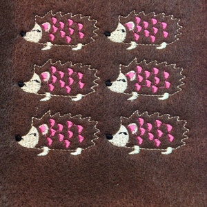 Embroidery Design HedgeHog Love Feltie set 4in hoop