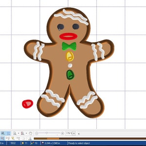 Embroidery machine file- Gingerbread man 2 styles , both in emb and Applique