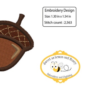 Embroidery machine file Acorn