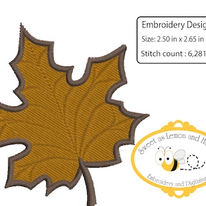 Embroidery machine file Maple Leaf 2 sizes