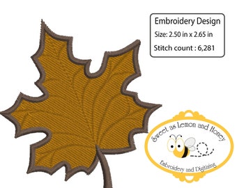 Embroidery machine file Maple Leaf 2 sizes