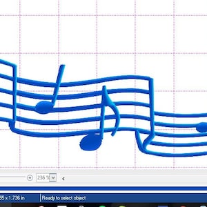 Embroidery file Music notes 5in image 1