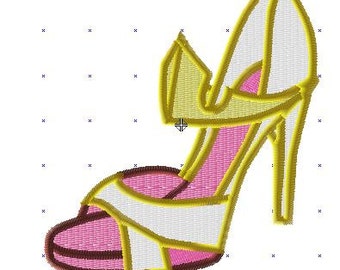 Princess Shoe Embroidery File Sleeping Beauty 4in hoop 2 sizes