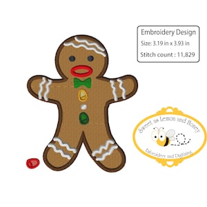 Embroidery machine file- Gingerbread man 2 Sizes
