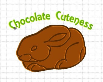 Bonus chocolate bunny Applique design give away