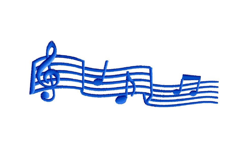 Embroidery file Music notes 5in image 2