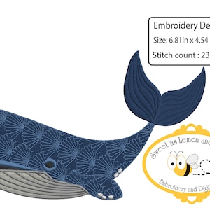 Embroidery File : Humpback Whale 2 SIZES