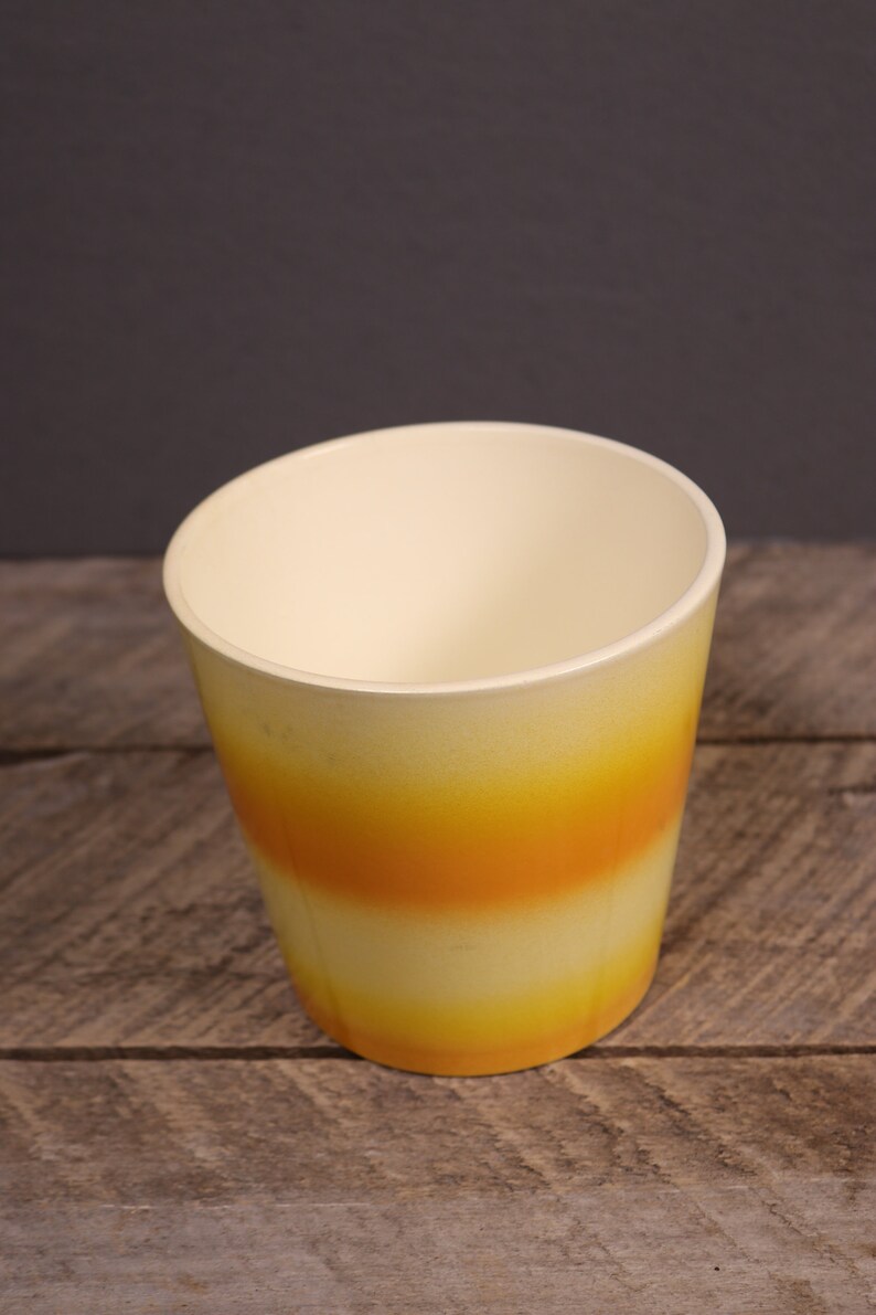 Vintage Ceramic Yellow Orange Ombre Planter Made in Germany Pottery Orange /& Yellow Indoor Plant Pot Boho Style Orange Ombre Plant Holder